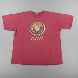Vintage Y2K Caesars Palace Red Tee Mens Size XL Streetwear Las Vegas Casino